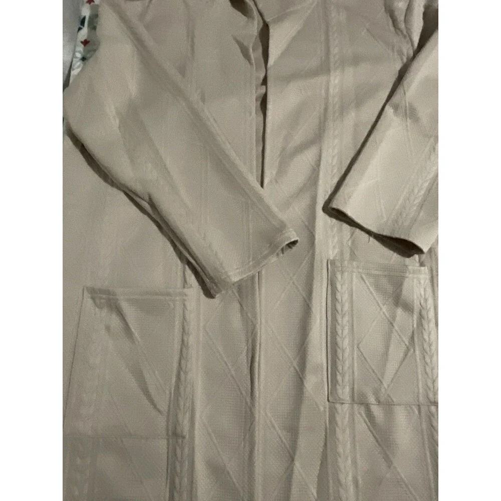 Hooded Long Open Front Knit Cardigan Jacket  Womens Sz M color beige